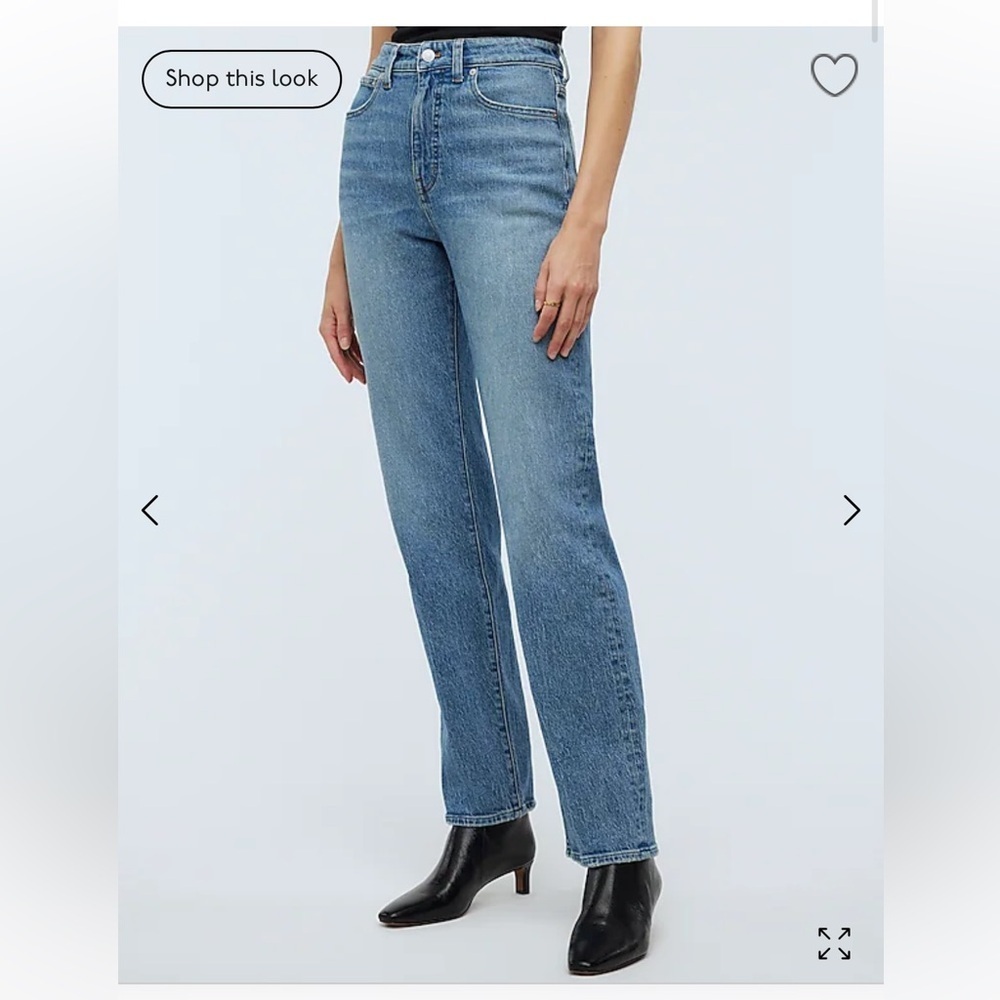 Madewell Straight Leg Jeans in Light Blue Wash